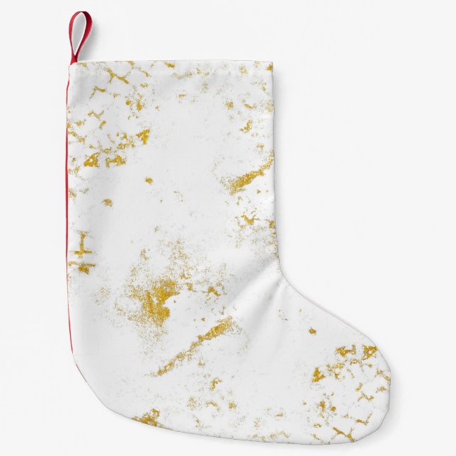 Gold spritzt Textur. Gestaltungselement Kleiner Weihnachtsstrumpf (Vorderseite)