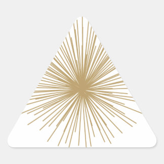 Gold Sputnik Starburst Dreieckiger Aufkleber