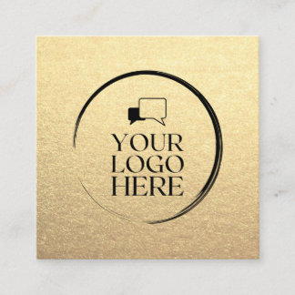 Gold Square fügen Sie Ihr Logo auf Ihre individuel Quadratische Visitenkarte