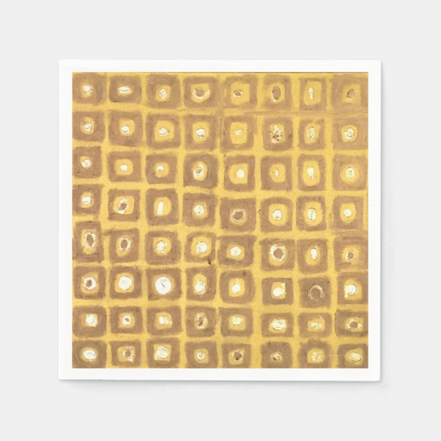 Gold Squared Napkin Serviette (Vorderseite)
