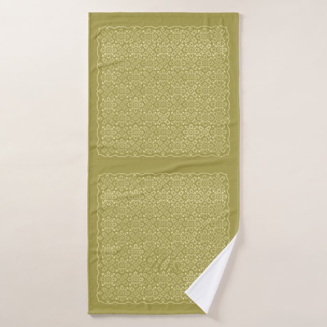 Gold Squares Badehandtuch (Badehandtuch)