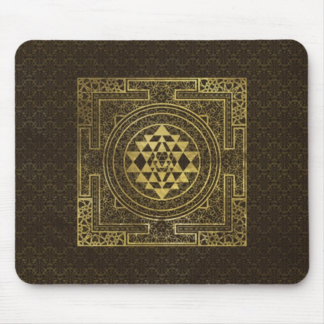 Gold Sri Yantra/Sri Chakra Mousepad (Vorne)