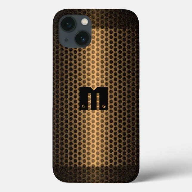 Gold Stainless Steel Metal Hole Case-Mate iPhone Hülle (Rückseite)