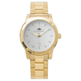 Gold Stainless Steel Watch von Luxury Armbanduhr