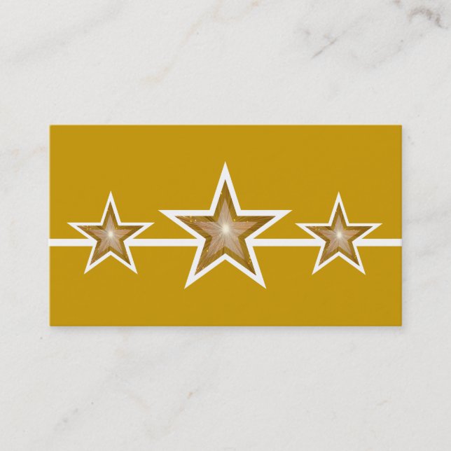 Gold Star 3-Sterne-Visitenkarte Visitenkarte (Vorderseite)