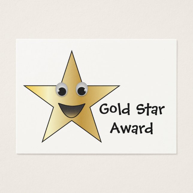 Gold Star Achievement Award für Kinder (Vorderseite)
