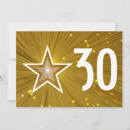 Gold Star 'Age invitation anniversaire blanc retou
