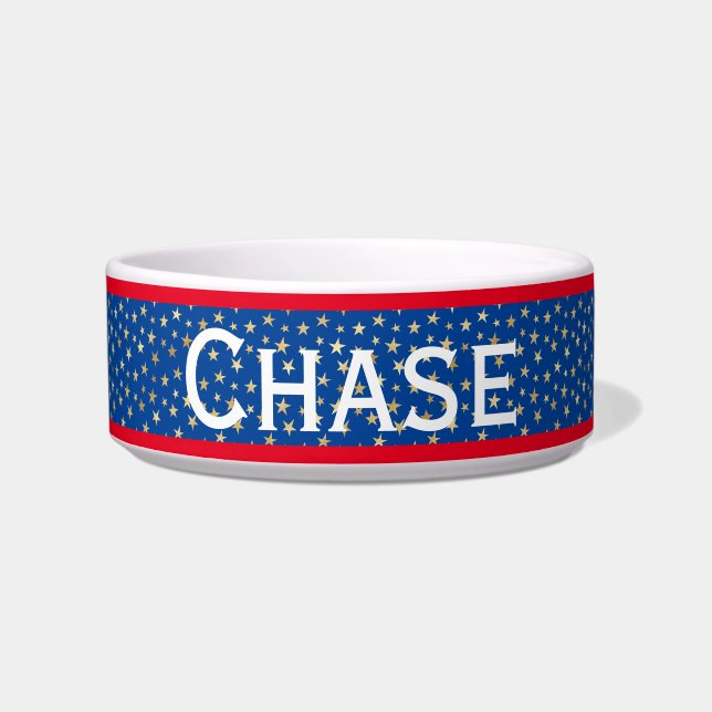 Gold Star American Keramik Pet Bowl Napf (Vorderseite)