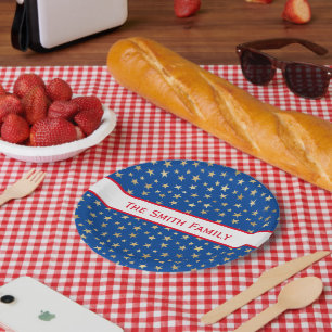 Gold Star American Paper Plate Pappteller