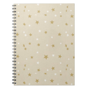 Gold Star Art Patterns Ein magischer Weihnachtsabe Notizblock