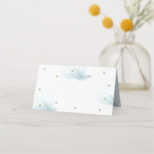 Gold Star & Blue Cloud Baby Duschgel Platzkarte