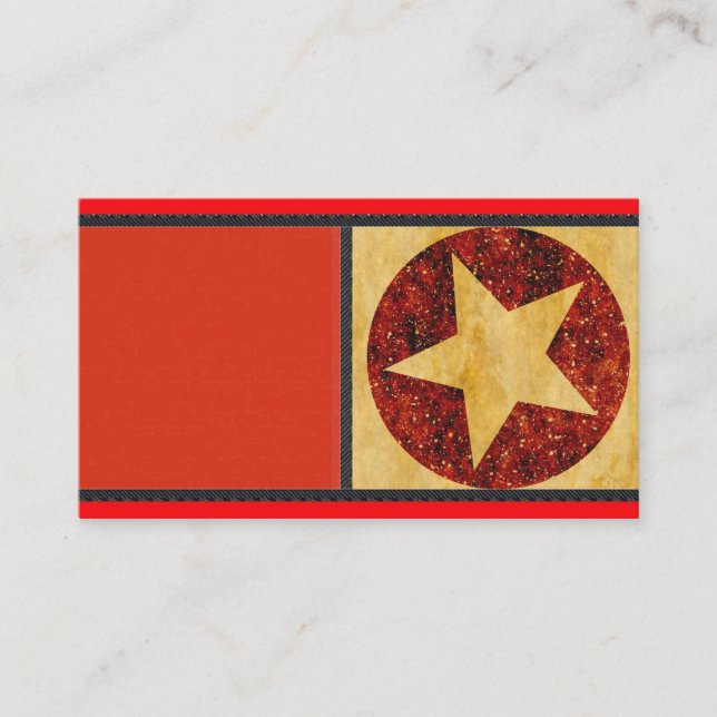 Gold Star Business Card Visitenkarte (Vorderseite)