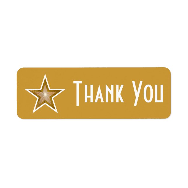 "Gold" - Star "Danke!"-Label für kleines Gold (Vorne)