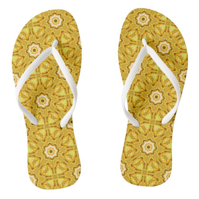 Gold Star Fraktal Flip Flops (Fußbett)