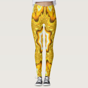 Gold Star Fraktal Leggings