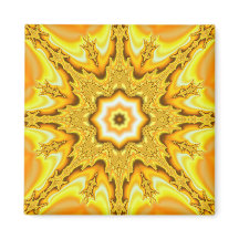 Gold Star Fraktal Magnet