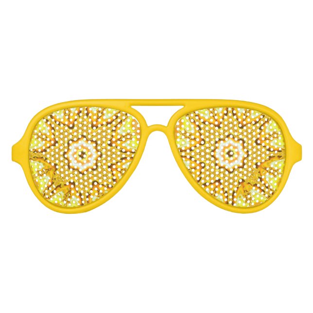 Gold Star Fraktal Party Shades Partybrille (Vorderseite)