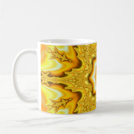 Gold Star Fraktal Tasse