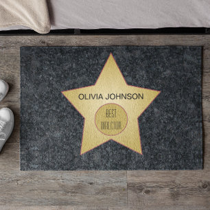 Gold Star Hollywood Superlative Fußmatte