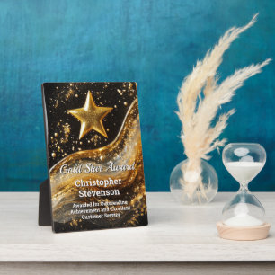 Gold Star Individuelle Personalisierte Künstlerisc Fotoplatte