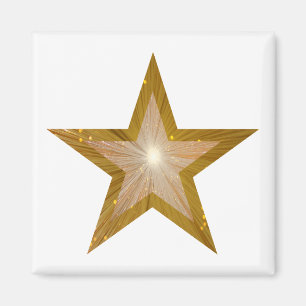 "Gold"-Star-Kühlschrankmagnet-Quadrat Magnet