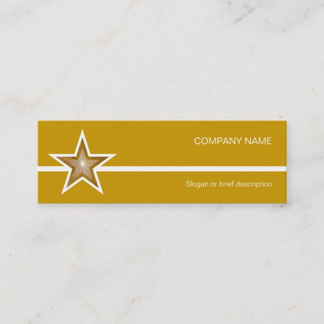 Gold Star ligne blanche carte de visite or maigre (Devant)