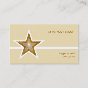 Gold Star ligne blanche crème carte de visite