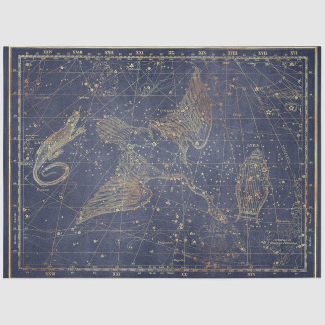 Gold Star Map Series Design 10 Seidenpapier (Vorderseite)