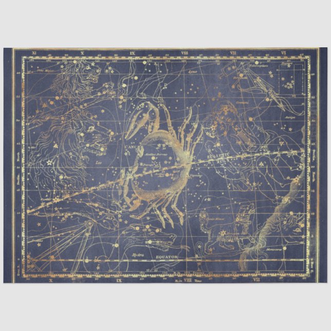 Gold Star Map Series Design 15 Seidenpapier (Vorderseite)