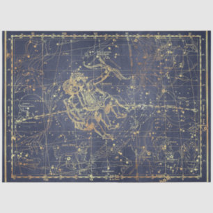 Gold Star Map Series Design 16 Seidenpapier
