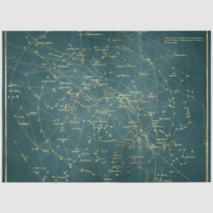 Gold Star Map Series Design 21 Seidenpapier