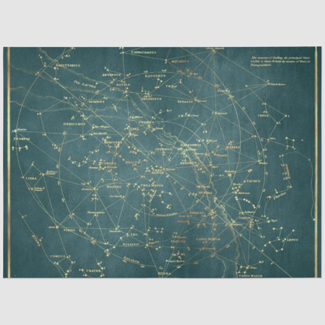 Gold Star Map Series Design 21 Seidenpapier (Vorderseite)