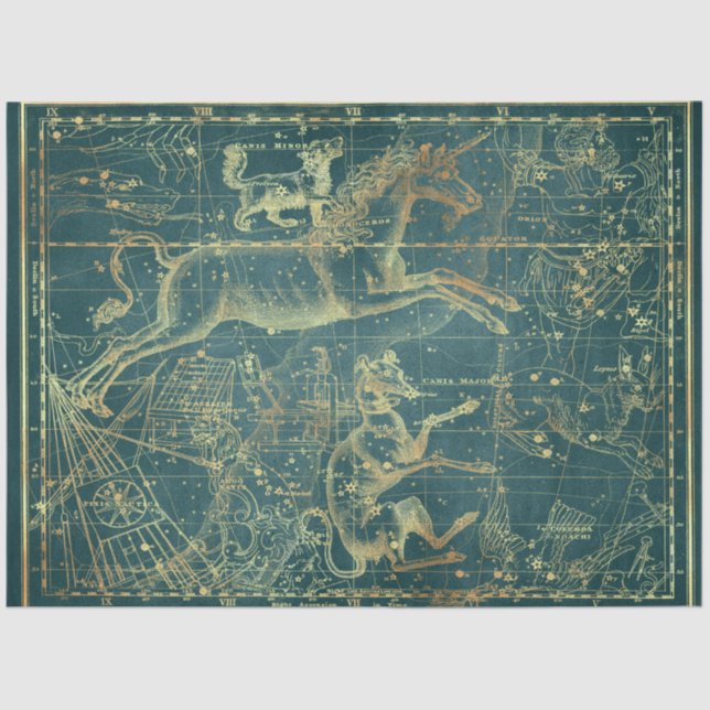 Gold Star Map Series Design 28 Seidenpapier (Vorderseite)