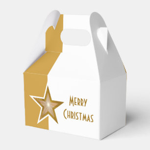 Gold Star Merry Weihnachtsgold weiß vertikal Geschenkschachtel