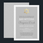 GOLD STAR OF DAVID Bar mitzvah Modernes, einfaches Einladung<br><div class="desc">*** HINWEIS - DAS SCHÖNE GOLD FOIL EFFECT CROSS IST EIN DRUCKENDES BILD *** Ein elegantes und raffiniertes Design mit wirlen Details für die BAR / BAT MITZVAH INVITATIONEN Ihres Kindes. Mit dieser kleinen Nummer können Sie Ihre Freunde und Familie fühlen. Als Vorlage können Sie ganz einfach Ihre eigenen Daten...</div>