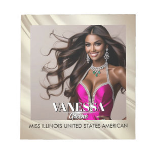 Gold Star Pageant Sunburst Foto Notizblock