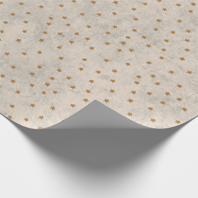 Gold Star Pattern Wrapping Paper Geschenkpapier (Ecke)