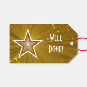 Gold Star-Print Gut Geschenketiketts Geschenkanhänger