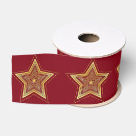 Gold Star Ribbon Ripsband