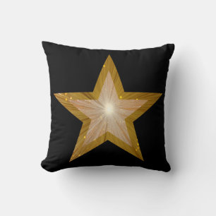 "Gold" Star Schwarzer Wurf Kissenviertel Gold zurü Kissen