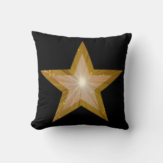 "Gold" Star Schwarzer Wurf Kissenviertel Gold zurü Kissen