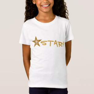 "Gold" Star 'STAR!' kleine Star T - Shirt Girl's