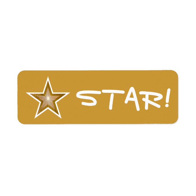 Gold Star "STAR"-Label mit kleinem Gold (Vorne)