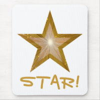 Gold Star 'STAR' Mousepad weiß
