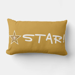 "Gold" Star 'STAR' werfen Kissen Lumbalgold