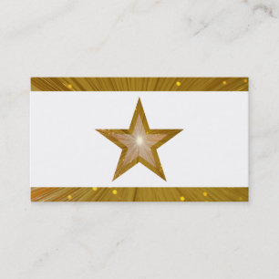 Gold Star Streifen Visitenkartenvorlage weiß Visitenkarte