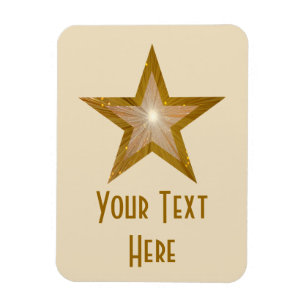 "Gold" Star "Text" - Flexible Magnet vertikale Cre