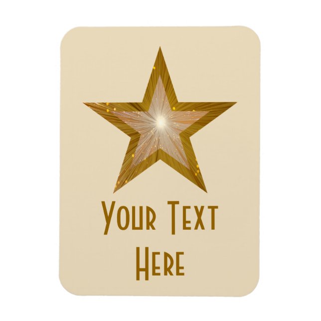 "Gold" Star "Text" - Flexible Magnet vertikale Cre (Vertikal)