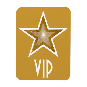 "Gold"-Star-VIP-Magnet mit flexiblem Magnet Gold