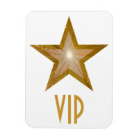 "Gold"-Star-VIP-Magnet mit flexiblem Magnet weiß